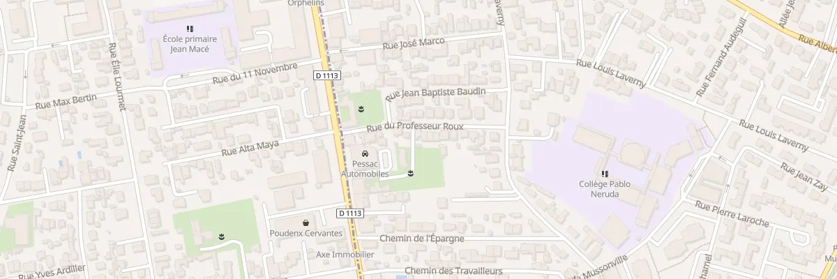 Plan du 20 Rue du Professeur Roux à Bègles