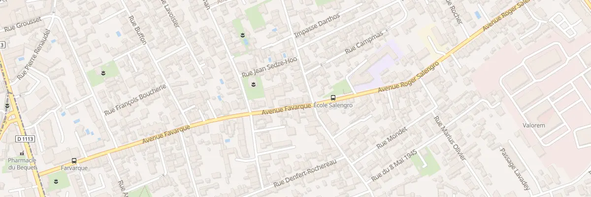 Plan du 5 Av Farvarque à Bègles