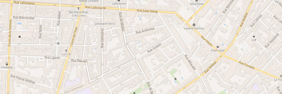 Plan du 100 Rue de Bègles à Bordeaux