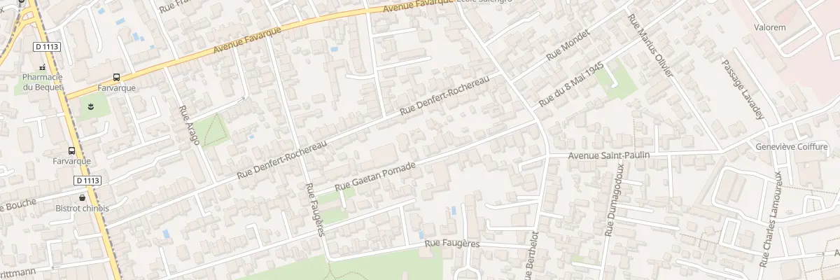 Plan du 29 Rue Gaetan Pomade à Bègles