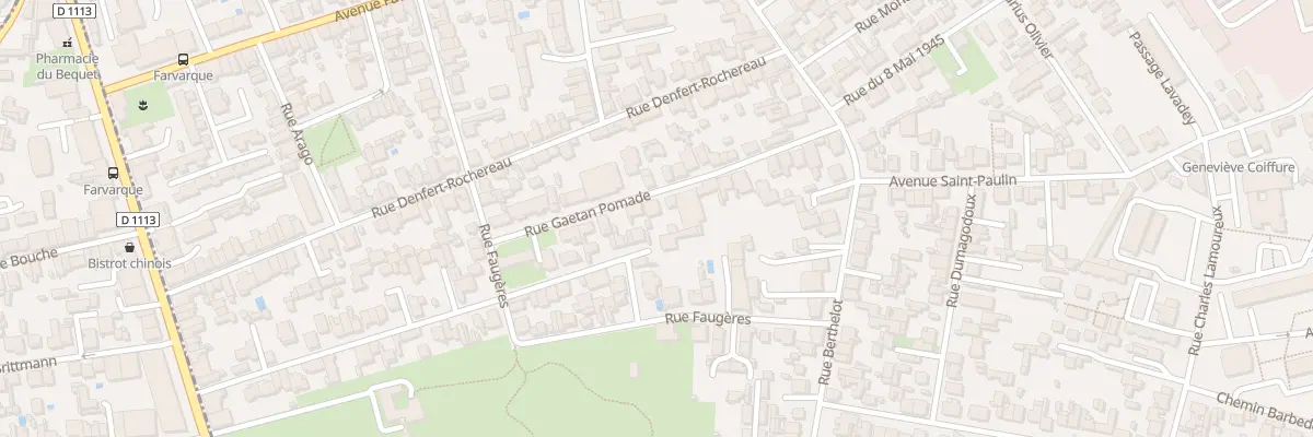 Plan du 28 Rue Gaetan Pomade à Bègles