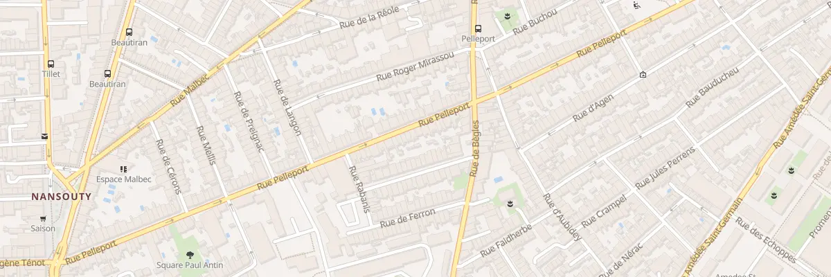 Plan du 198 Rue Pelleport à Bordeaux