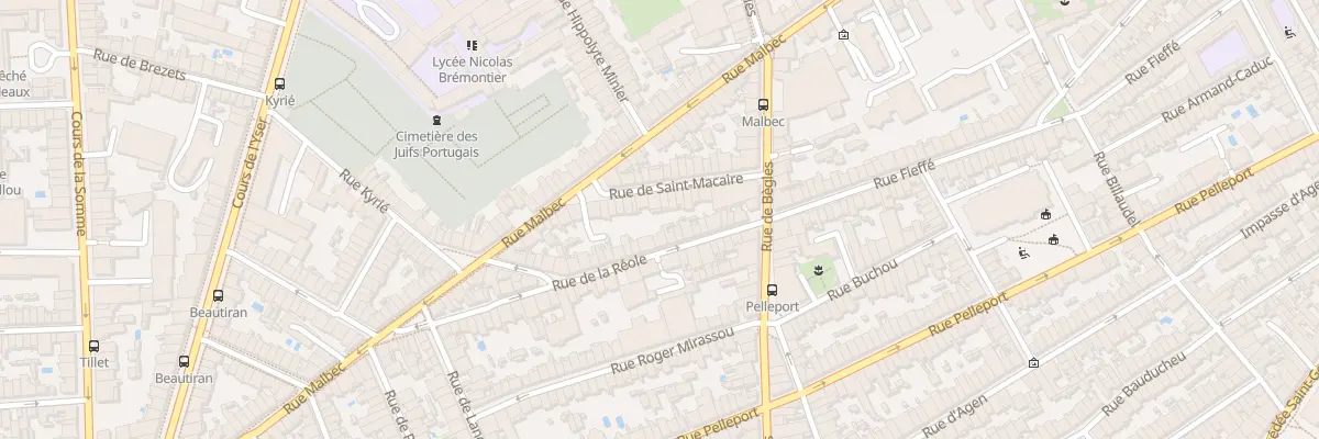 Plan du 24 Rue de Saint Macaire à Bordeaux