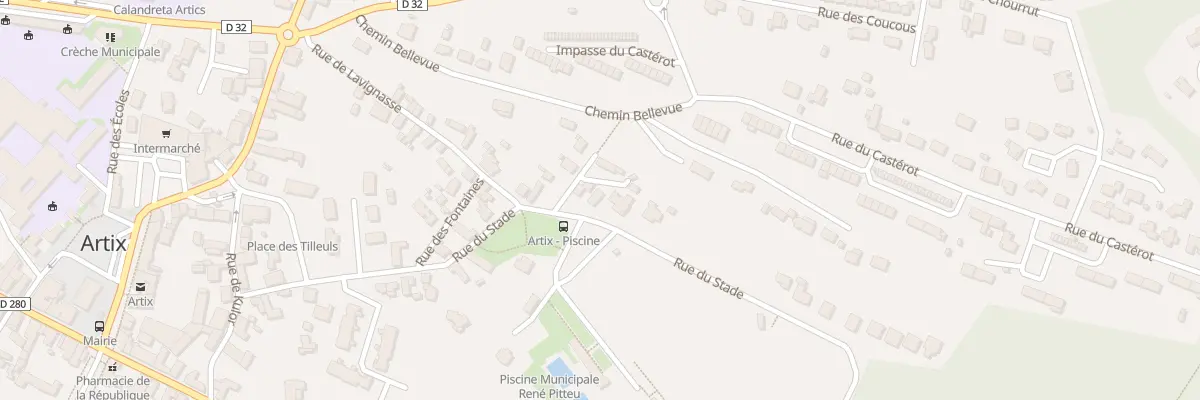 Plan du 325 Rue du Stade à Artix