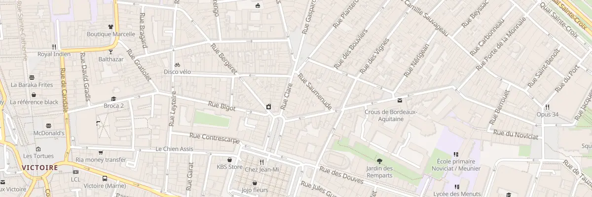 Plan du 10 Rue Clare à Bordeaux