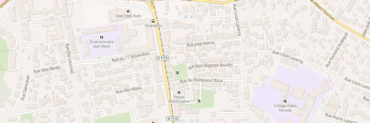 Plan du 29 Rue Jean-Baptiste Baudin à Bègles