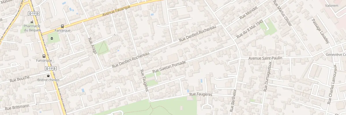Plan du 33 Rue Gaetan Pomade à Bègles