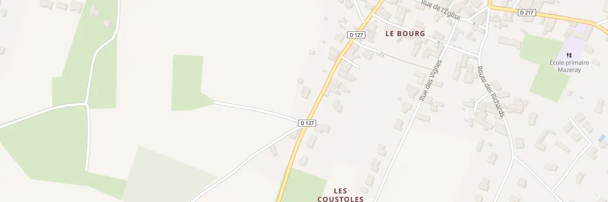 Plan du 92 Rte de Taillebourg à Mazeray