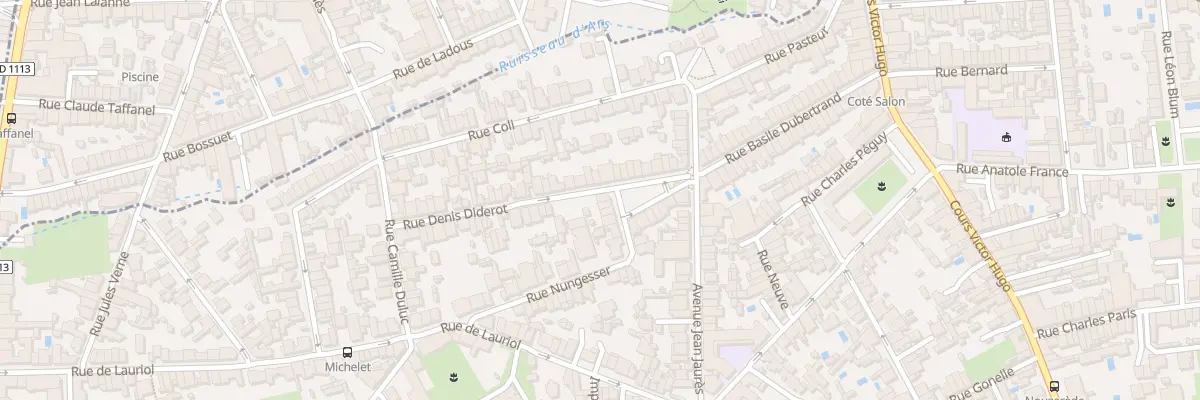 Plan du 2 Rue Denis Diderot à Bègles