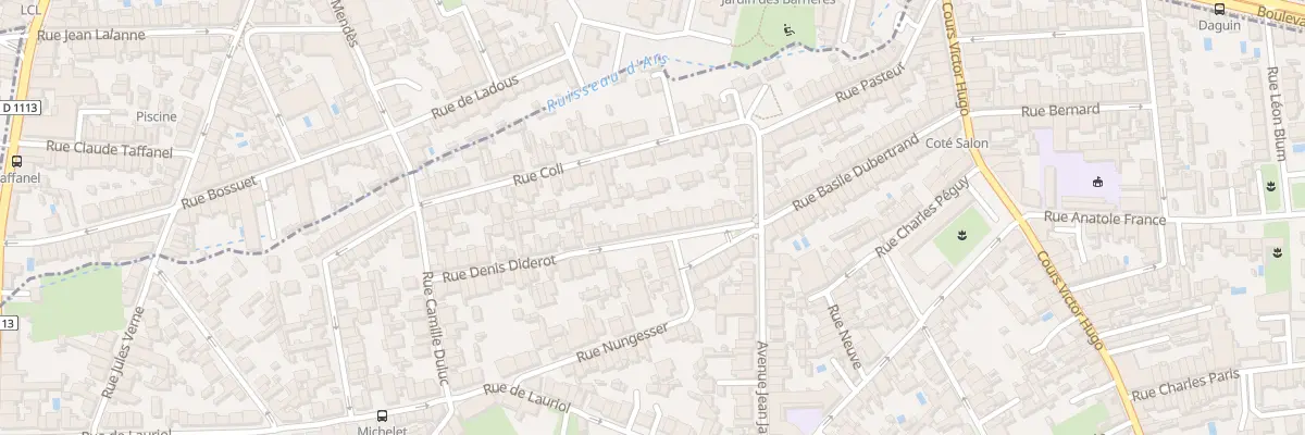 Plan du 1 Rue Denis Diderot à Bègles