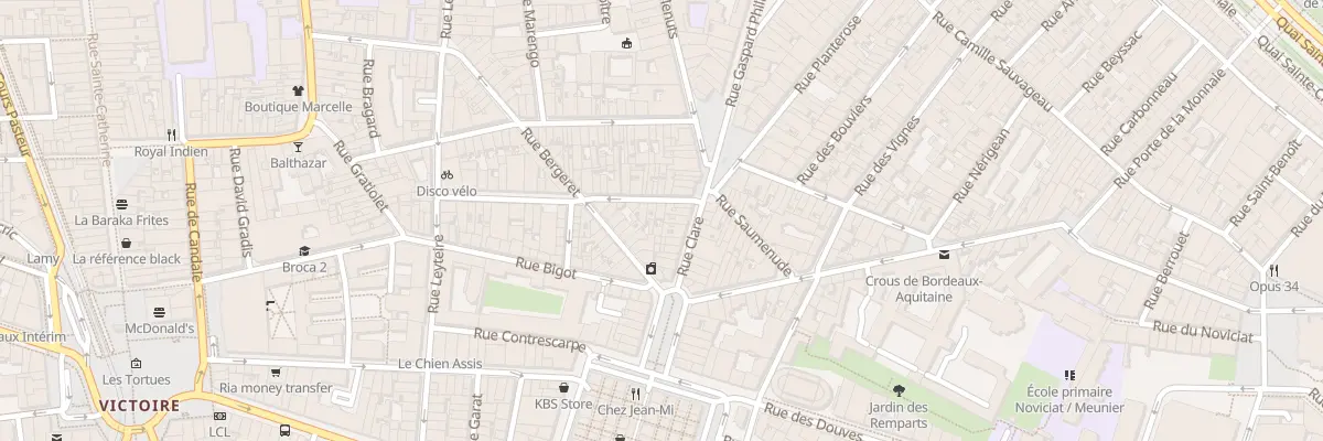 Plan du 6 Rue Sanche de Pomiers à Bordeaux