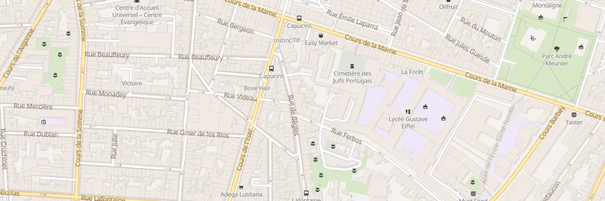 Plan du 22 Rue de Bègles à Bordeaux