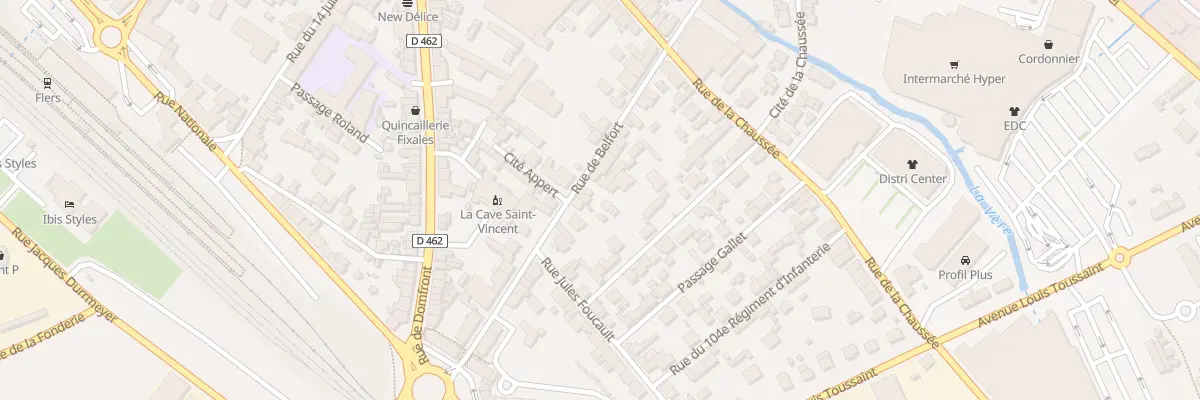 Plan du 57 Rue de Belfort à Flers