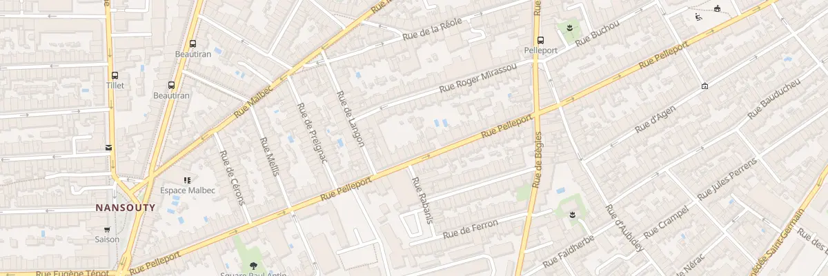 Plan du 201 Rue Pelleport à Bordeaux