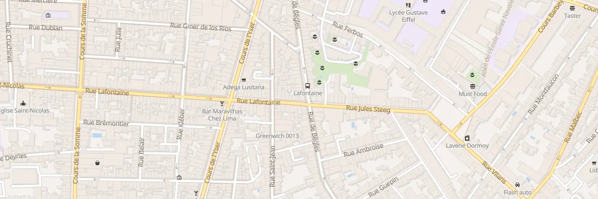 Plan du 94 Rue Lafontaine à Bordeaux