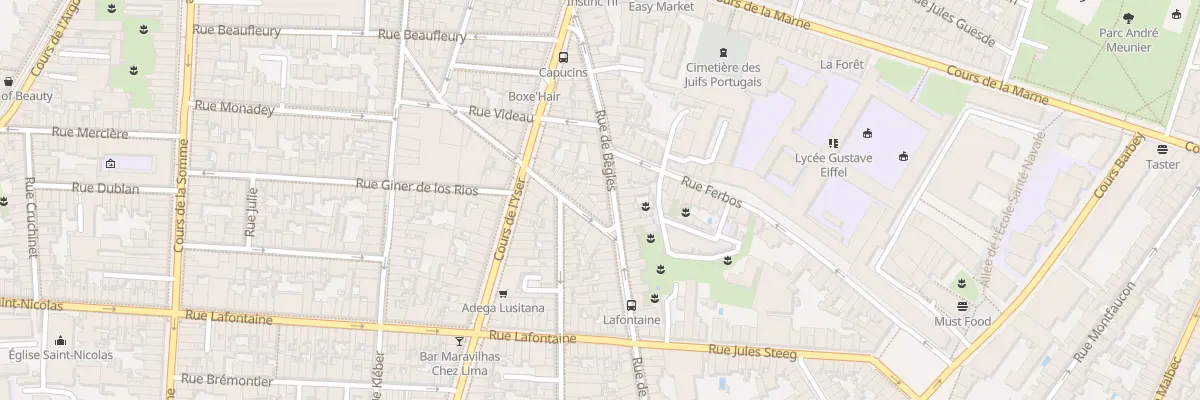 Plan du 33 Rue de Bègles à Bordeaux