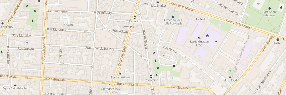 Plan du 29 Rue de Bègles à Bordeaux