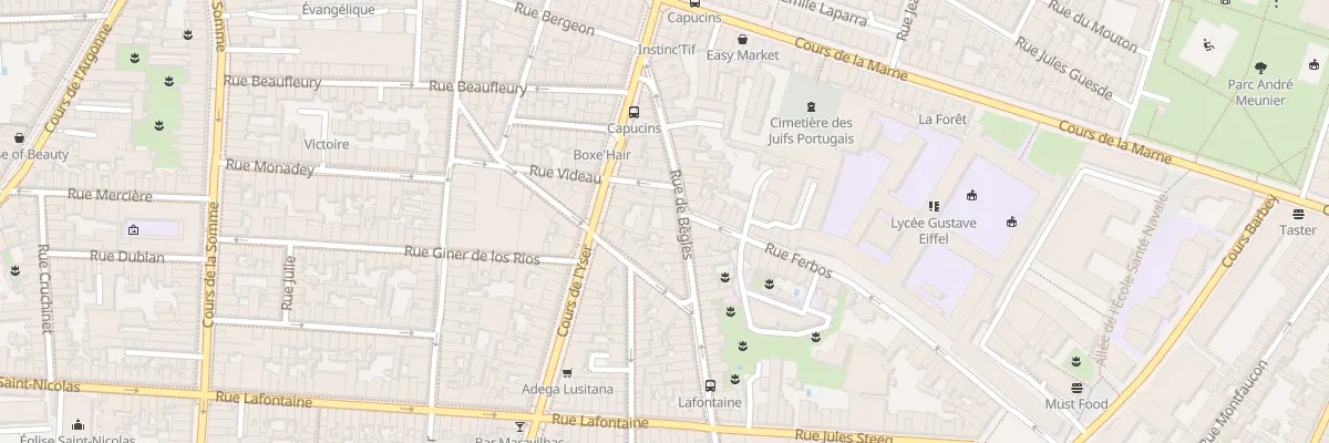 Plan du 23 Rue de Bègles à Bordeaux
