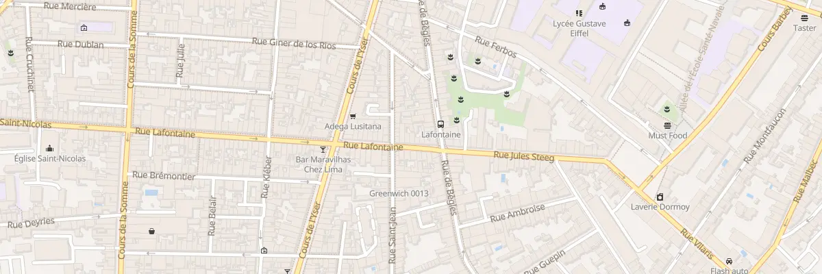 Plan du 86 Rue Lafontaine à Bordeaux