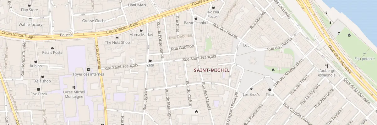 Plan du 16 Rue Saint-François à Bordeaux