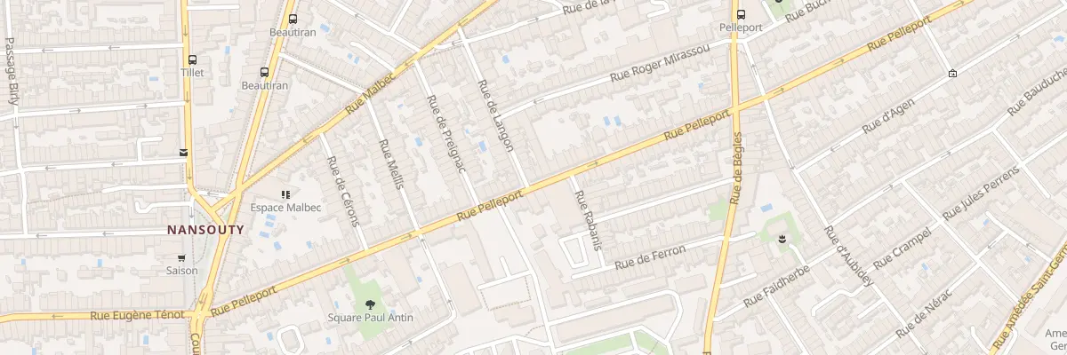 Plan du 215 Rue Pelleport à Bordeaux