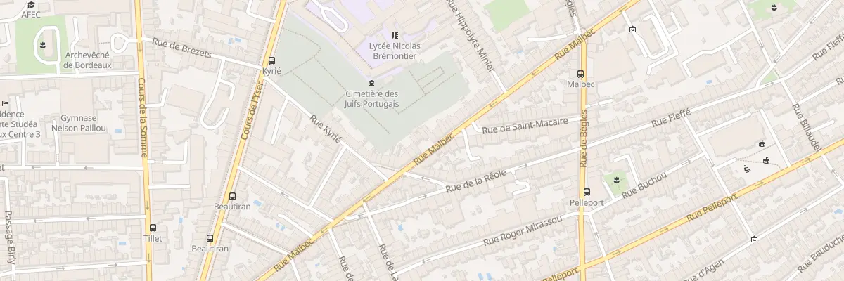 Plan du 185 Rue Malbec à Bordeaux