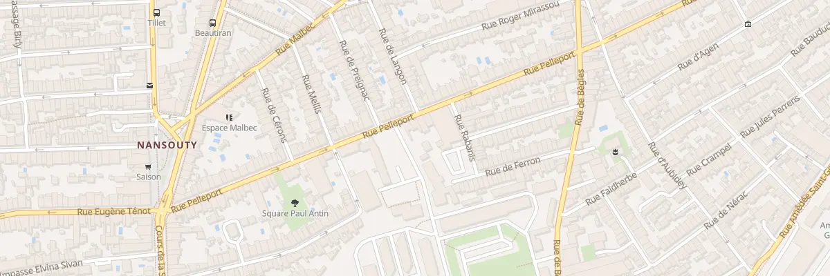 Plan du 240 Rue Pelleport à Bordeaux