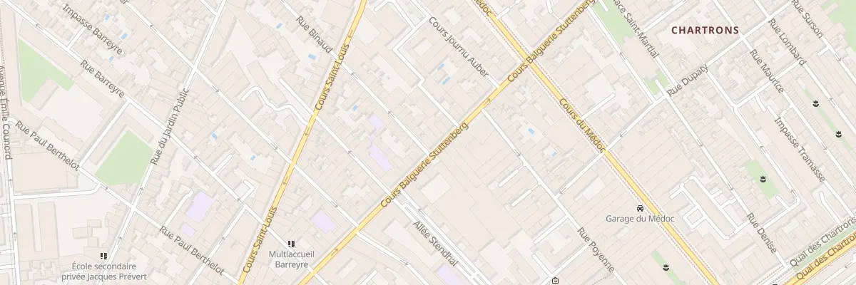 Plan du 1 Rue Binaud à Bordeaux