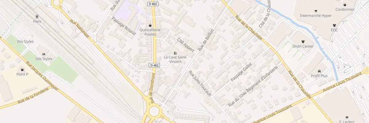 Plan du 66 Rue de Belfort à Flers