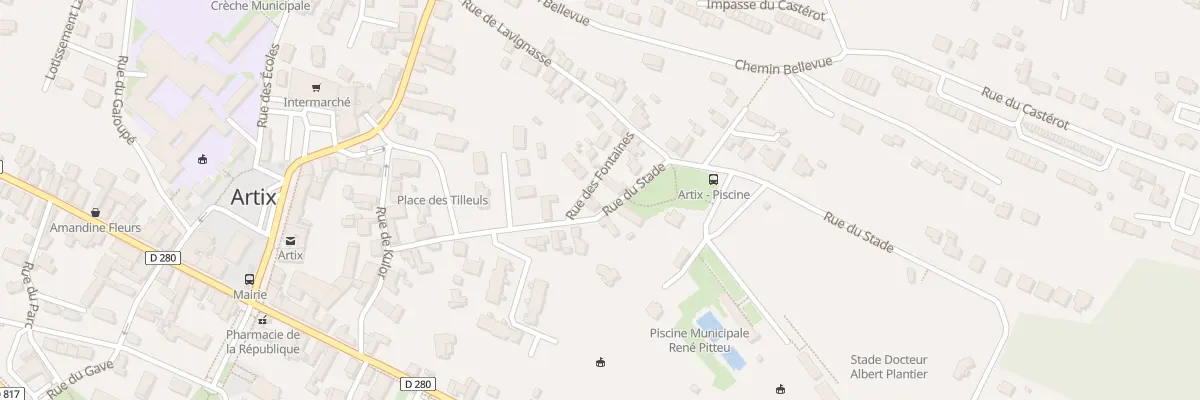 Plan du 161 Rue du Stade à Artix