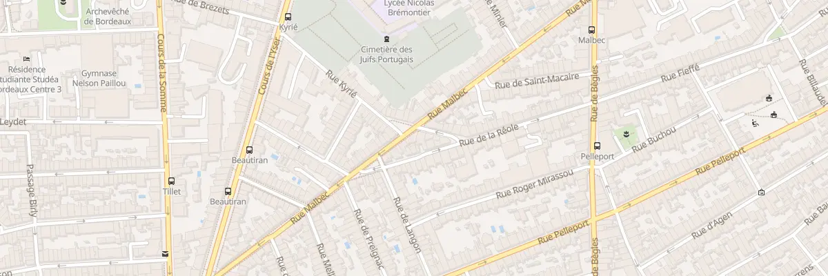 Plan du 182 Rue Malbec à Bordeaux