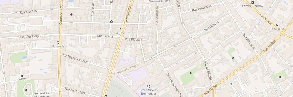 Plan du 10 Rue Albert Nodon à Bordeaux