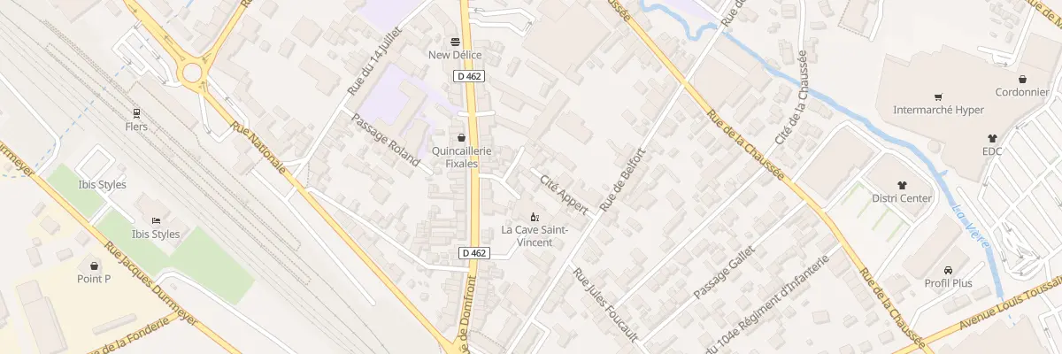 Plan du 9006 Rue de Belfort à Flers