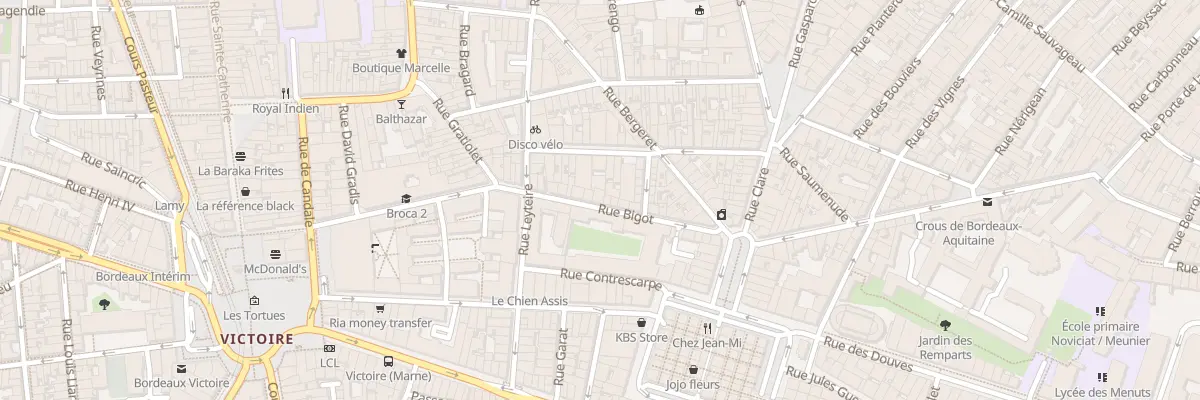 Plan du 16 Rue Bigot à Bordeaux
