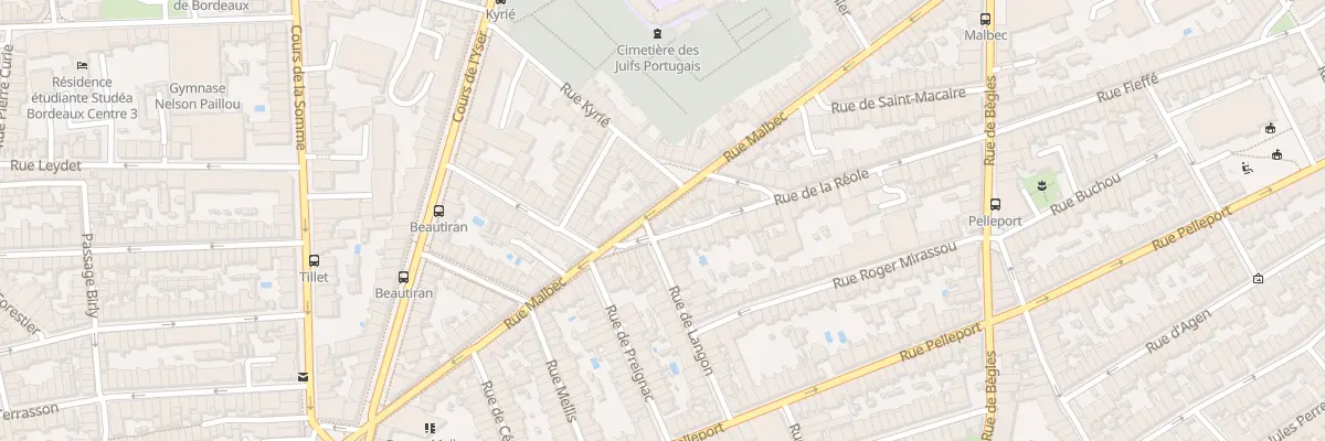 Plan du 196 Rue Malbec à Bordeaux