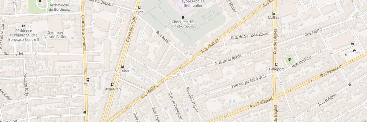 Plan du 199 Rue Malbec à Bordeaux