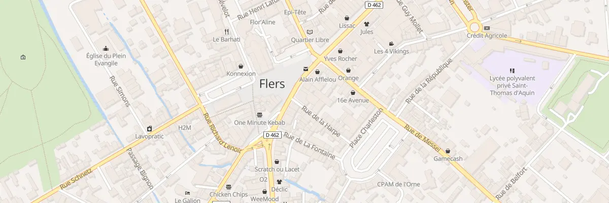 Plan du 3 Rue de la Harpe à Flers