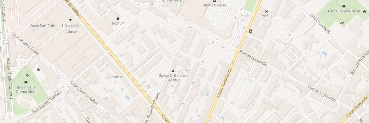 Plan du 288 Rue du Jardin Public à Bordeaux