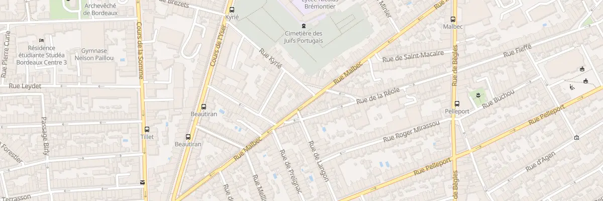 Plan du 201 Rue Malbec à Bordeaux