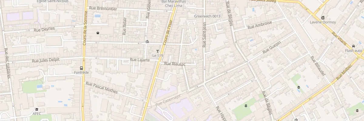 Plan du 12 Rue Riausac à Bordeaux