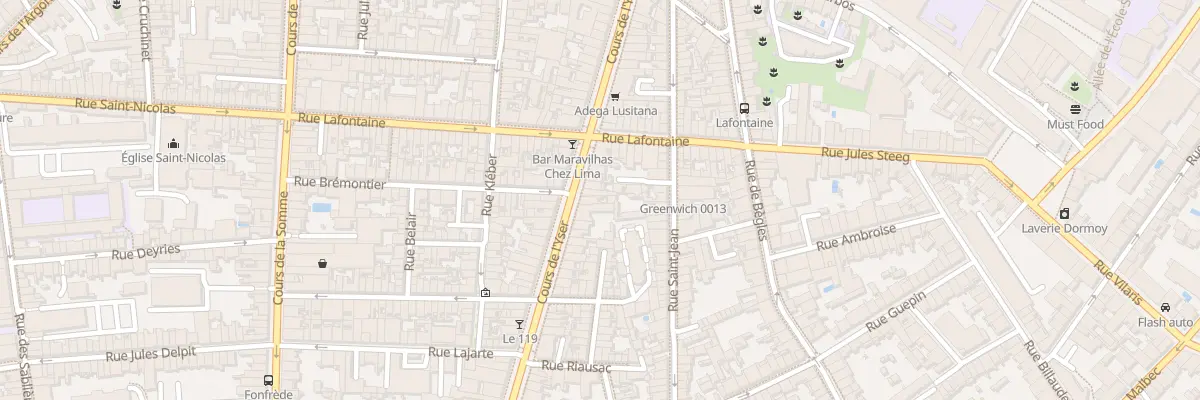 Plan du 92 Crs de l’Yser à Bordeaux