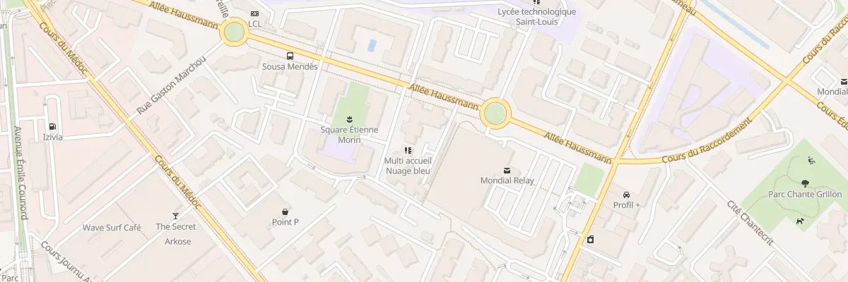 Plan du 9 Rue Aristide Sousa Mendès à Bordeaux