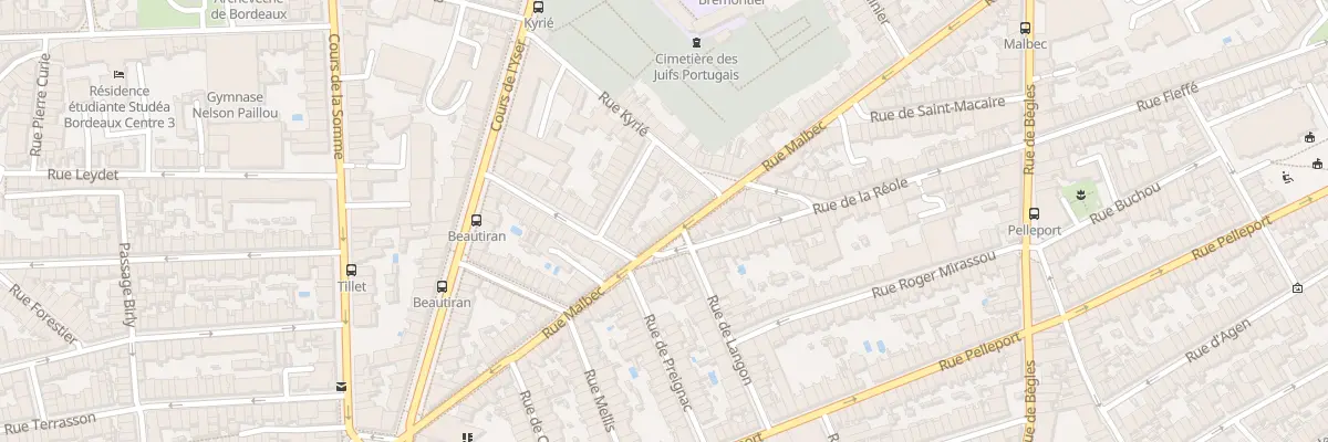 Plan du 209 Rue Malbec à Bordeaux