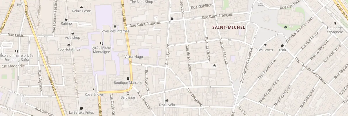 Plan du 44 Rue Leyteire à Bordeaux