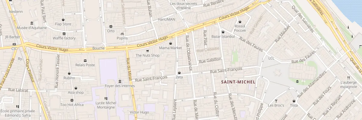 Plan du 16 Rue Leyteire à Bordeaux