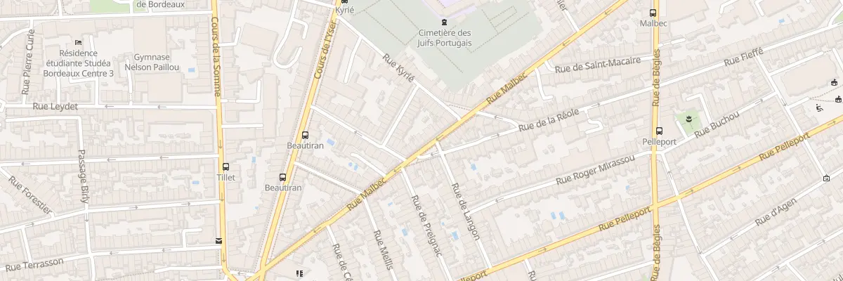 Plan du 211 Rue Malbec à Bordeaux