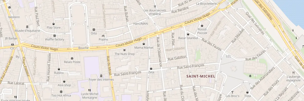 Plan du 8 Rue Leyteire à Bordeaux