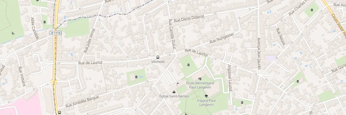 Plan du 99 Rue Lauriol à Bègles