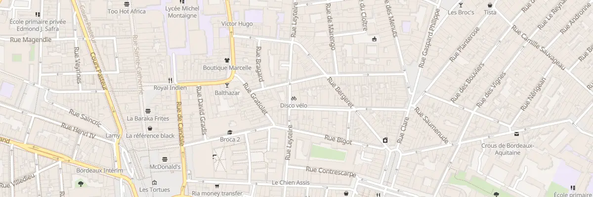 Plan du 68 Rue Leyteire à Bordeaux
