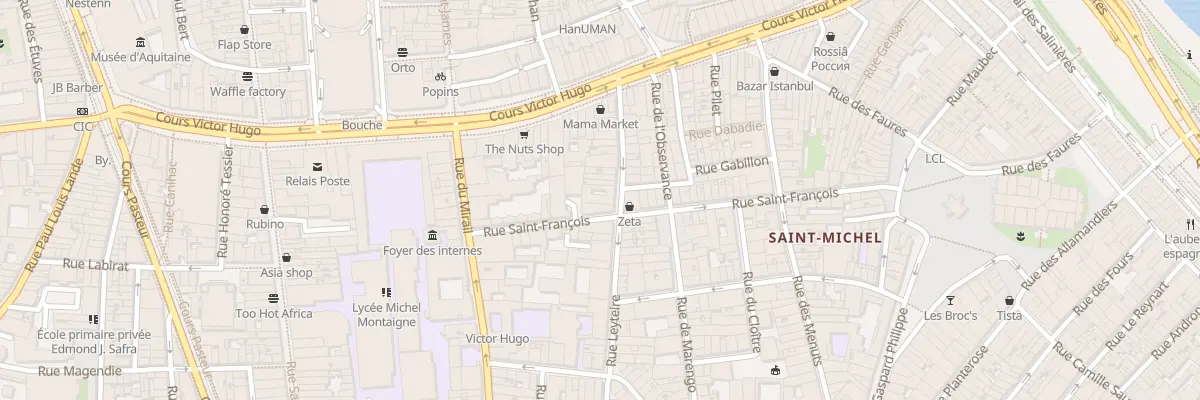 Plan du 21 Rue Leyteire à Bordeaux